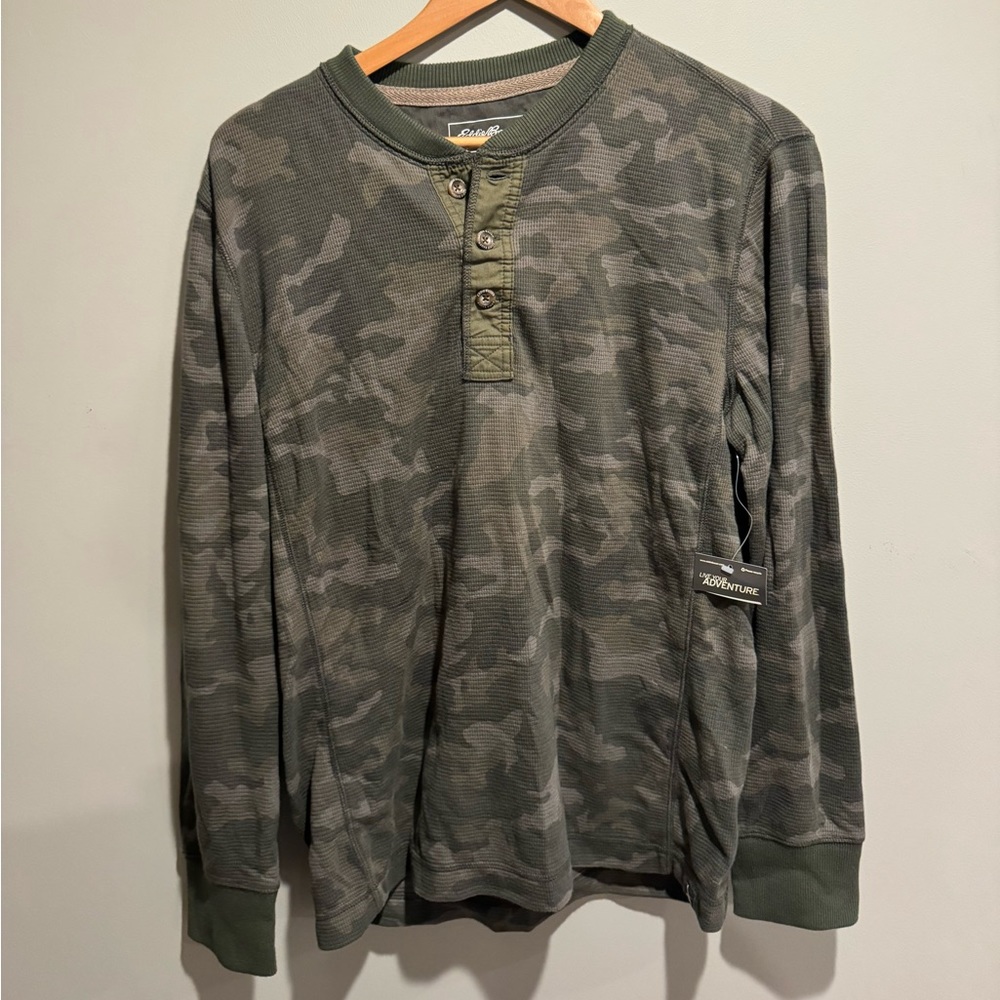 Eddie Bauer Camoflauge Thermal Sweater